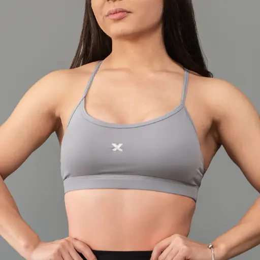 Bra deportivo tirante sencillo cruzado para mujer - Top deportivo Limit X Nutrition